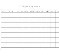 제품생산대판매현황표 제품생산대판매현황표